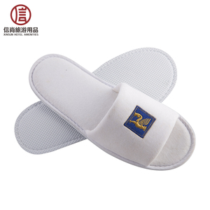 Terciopelo suave Moq bajo zapatillas de <span class=keywords><strong>Hotel</strong></span> Spa zapatillas de Color blanco - Product Image 1