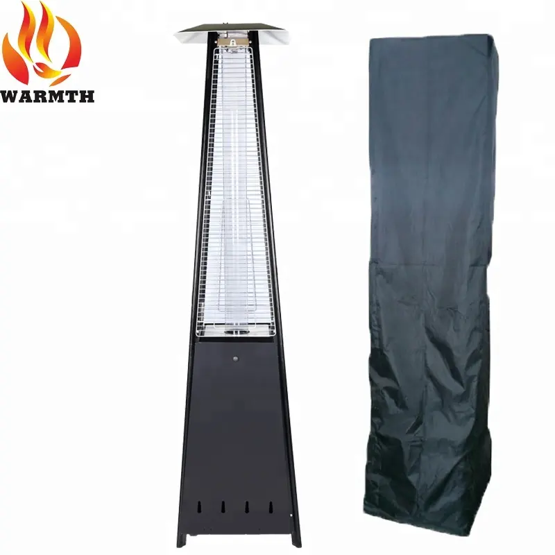 Standup Full Length Cover Eco-friendly Patio Heater 13KW Propane Square Custom Made Cover Firepit with Table CE Heater