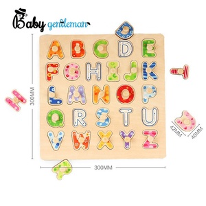 Personalized baby educational wooden puzzles words with pegs Z14179M - Product Image 2