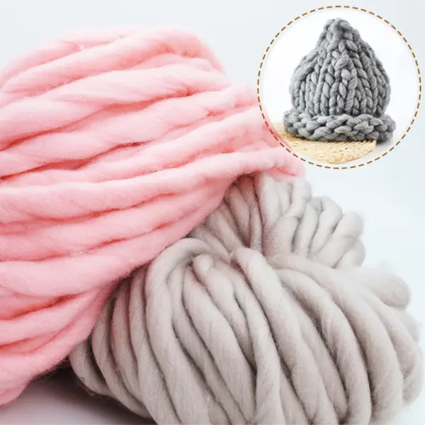 Charmkey Spun Sợi Polyester Sợi Merino Sợi Len Merino Super Chunky Cho Chăn Đan Tay