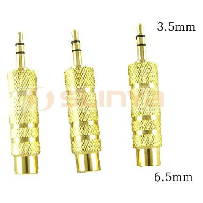 Adaptor Audio 6.5mm hingga 3.5mm berlapis emas kualitas tinggi