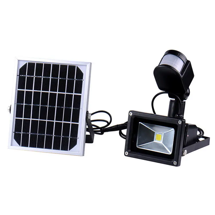 Cina Pabrik grosir Motion sensor led banjir cahaya 10 w 20 w 30 w 50 w solar powered led banjir cahaya