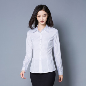 Alta calidad <span class=keywords><strong>mujer</strong></span> logotipo del oem de gran tamaño de <span class=keywords><strong>camisas</strong></span> de manga larga - Product Image 3