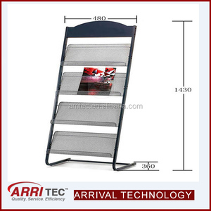 Miễn Phí Tầng Đứng Văn Học Tạp Chí Hiển Thị Đứng Giá Chủ Kim Loại Dây Tờ Báo Hiển Thị Báo Giá Đứng Cho Thư Viện - Product Image 6