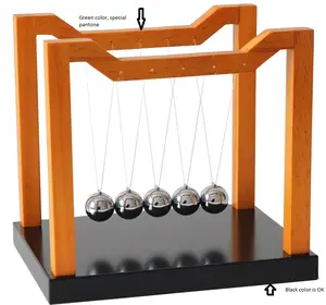 Bola de equilibrio para experimentos de ciencia mágica, cuna oscilante de Newtons con Base de madera, otros juguetes educativos, venta al por mayor