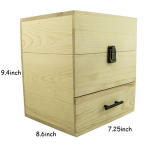 Boîte de rangement, noël, 3 niveaux, en bois de pin, 59 fentes, <span class=keywords><strong>Doterra</strong></span>, huiles essentielles, étui d'emballage, boîte-cadeau - Product Image 2