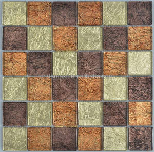 Le <span class=keywords><strong>plus</strong></span> bas prix résistant À L'abrasion <span class=keywords><strong>Parquet</strong></span> Mosaïque De Verre Tuile avec fissuré en relief - Product Image 1