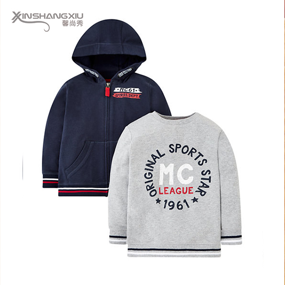 2019 детская одежда, комплект из двух предметов, оптовая продажа, толстовка и худи на молнии для маленьких мальчиков
