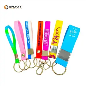 Promotional Custom Logo Silicone Rubber Bracelet Keychain