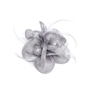 New Style Ladies Fashion <strong>Fascinator</strong> with Clips Flower Sinamay Colorful <strong>Fascinator</strong> Brooch - Product Image 3
