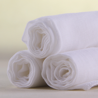 Couche-culotte bébé en gaze de coton blanc prépliée, de haute qualité et économique, avec protection anti-fuites 3D et barrière anti-fuites