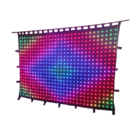 Écran LED souple RVB P20cm pour rideau vidéo, tissu LED souple, contrôle DMX512/activation sonore, indice IP54 pour scène et mariage