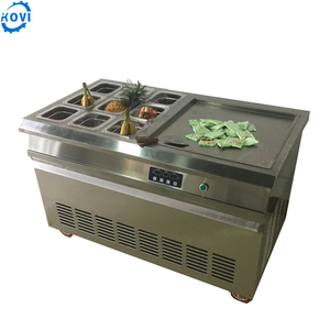 Plana redonda placa tailandés fry rollo helado frito hielo laminado en pan, el precio de la máquina - Product Image 1