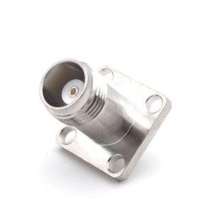RF đồng trục TNC nữ bảng điều chỉnh gắn kết nối 4 lỗ 1 pin Brass tùy chỉnh Hàn nồi thiết bị đầu cuối Hàn mặt bích RF kết nối - Product Image 2