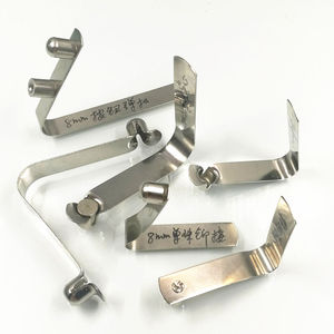 Custom Stamping Flat Steel Push Button Metal v Shape Pin U <strong>Spring</strong> <strong>Clip</strong> - Product Image 2