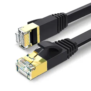 Câble Ethernet RJ45 CAT 7 câble Internet Patch 100ft, cordon de  raccordement réseau Internet CAT7 plat blindé-solide