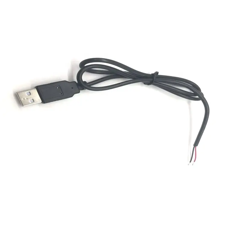 Manufacturers customize 22AWG USB 2.0 cable to Pigtail wire end open with tinned cable
