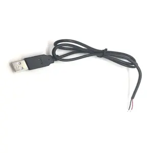 Üreticileri özelleştirmek 22AWG USB 2.0 kablosu Pigtail tel ucu açık kalaylı kablo