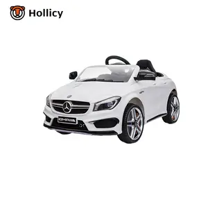 Mercedes-Benz CLA45 AMG con licencia 12v 12v batería de coche de juguete para niños bebé paseo en coche con EVA neumáticos Hollicy SX1538