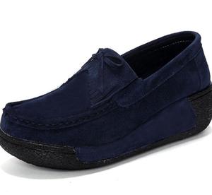 UP-0156D Fashion nappa design ladies winter platform shoes sport slip on wedge shoes women - Product Image 6