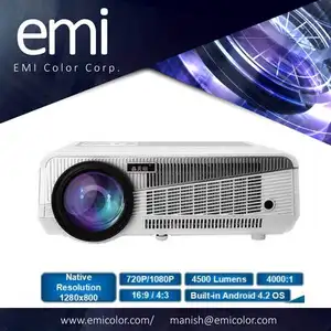 Home Theater Projector, 4500 Lumens, 1080P Full HD Support, Android OS