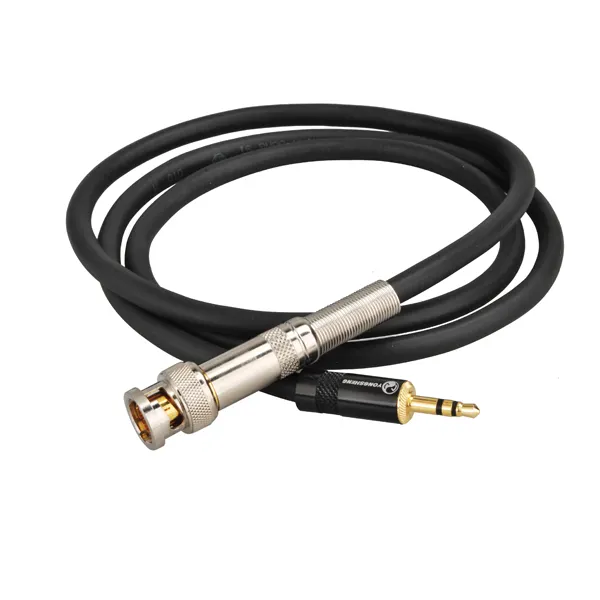 75ohm BNC Cable BNC Straight Plug to 3.5MM Straight Plug Power Audio Coaxial Cable 100cm 3ft for Sony Yamaha Audio System