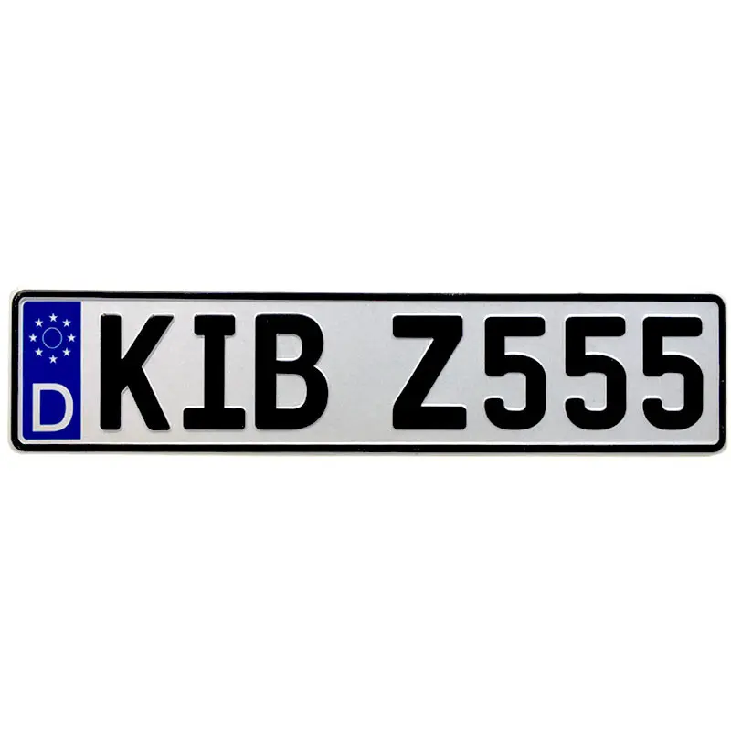 Plaques d'immatriculation vierges en aluminium avec Logo personnalisé, europe, vente en gros, 520x110mm