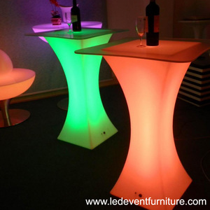 16สีเปลี่ยนแบตเตอรี่ดำเนินการ Illuminated เฟอร์นิเจอร์ Led Bar Party งานแต่งงาน Catering <span class=keywords><strong>ชา</strong></span>กาแฟค็อก<span class=keywords><strong>เท</strong></span>ลตาราง - Product Image 4