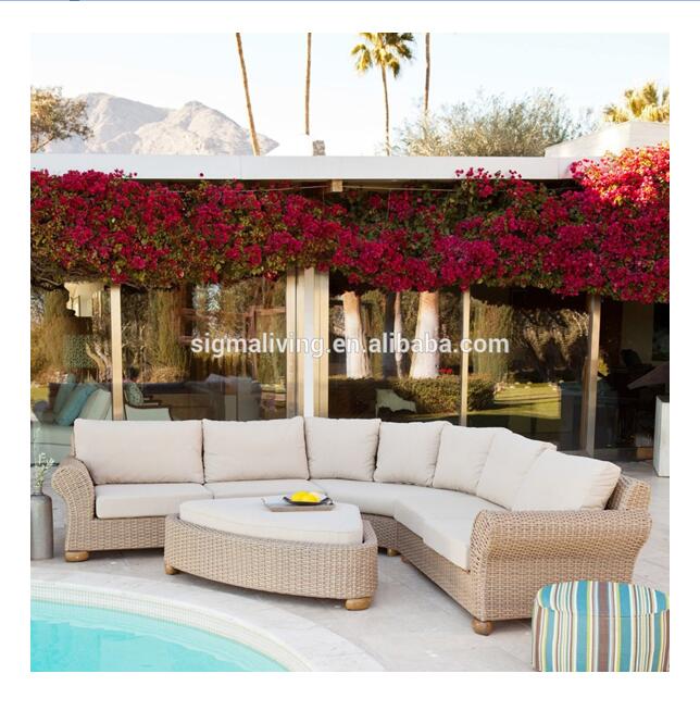 Sigma outdoor living  rattan garden sets bamboo lounge sofa furniture