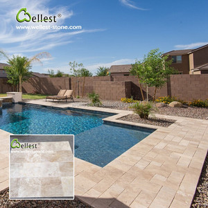 Bơi hồ bơi <span class=keywords><strong>travertine</strong></span> đối phó ngói với <span class=keywords><strong>bullnose</strong></span> wet - Product Image 6