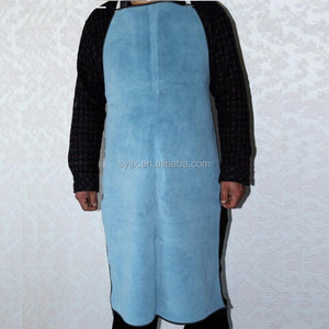 Blue color fireproof leather <strong>work</strong> <strong>apron</strong> for men - Product Image 1