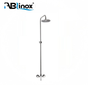 ABLinox Ensemble rideau de douche moderne en acier inoxydable pour salle de bain Système de douche extérieur pour piscine et jardin - Product Image 3
