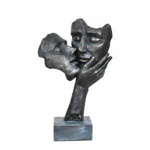 <span class=keywords><strong>Sculpture</strong></span> de <span class=keywords><strong>visage</strong></span> en métal abstraite, accessoire de sexe corporel, décoration urbaine, en acier inoxydable, à vendre - Product Image 4