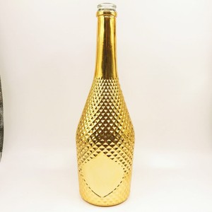 Etiquetas Personalizadas Vacías con Diseño de As de Espadas Doradas para Botellas de Vino Espumoso de 750 ml, Botellas de Vidrio Electrochapadas con Corcho - Product Image 4