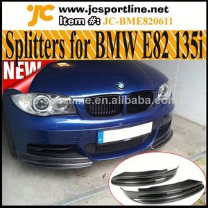 1- serie e82 frente divisores de fibra de carbono lip para bmw e82 08~11, se adapta: e82 135i tecnología <span class=keywords><strong>m</strong></span> - Product Image 1