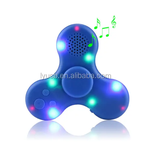 Nicusbn139 — lecteur de musique MP3 numérique coloré, avec lumière LED, spinner à main, compatible carte tf, lecteur de musique