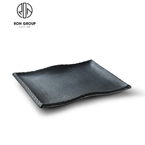 Vente en gros, vaisselle personnalisée, <span class=keywords><strong>pas</strong></span> <span class=keywords><strong>cher</strong></span>, Restaurant, Banquet, hôtel, Buffet, Horeca, vaisselle noire mate, <span class=keywords><strong>assiette</strong></span> ronde en céramique - Product Image 4