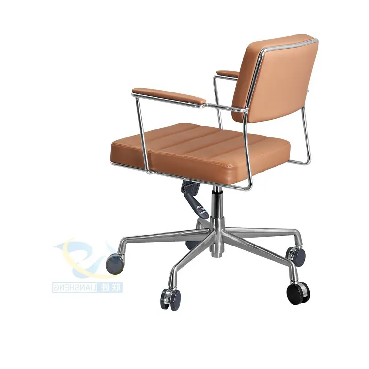 Selbst entworfene beliebte drehbare Bürostuhl Leder Executive Stuhl Stahl konstruktion