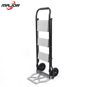 2-en-1 de aluminio portátil plegable carro 3 escalera de mano del camión taburete escalera 330Lbs portátil carro de dos ruedas - Product Image 6