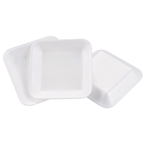 Bandeja descartável da espuma do material ps, 14*14cm, engrossada e endurecida, para festa de aniversário, embalagem, suporte multicolorido - Product Image 1
