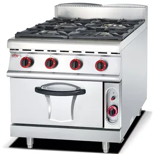 热销售 4 燃气燃烧器带烤箱的独立式燃气灶 (ZQW-878)