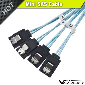 Mini SAS 4x SFF-8088 Host to 4-SATA <strong>External</strong> <strong>Hard</strong> <strong>Disk</strong> Fanout Raid Cable (3Ft) - Product Image 6