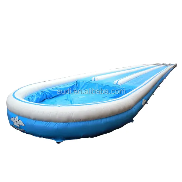 Deslizamento inflável da cor azul com piscina