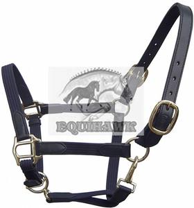 Licou de cheval en cuir roulé fantaisie avec matériel en laiton Top vente Style de selle anglaise Premium Horse Halter - Product Image 2