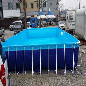 Fabricant professionnel fournissant des piscines rectangulaires en acier portables avec cadre métallique et revêtement en PVC pour l'extérieur - Product Image 2