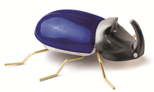 <span class=keywords><strong>Rinoceronte</strong></span> esmaltado de latón y cerámica, insectos especiales, <span class=keywords><strong>escarabajo</strong></span> - Product Image 2