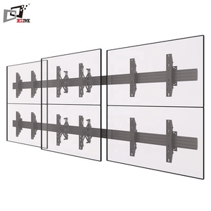 شاشات متعددة قابل للتعديل دفع الجرف التلفزيون جدار جبل لمدة ستة أجهزة التلفاز - Product Image 1