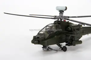 1: 72 modello pressofuso in lega modello di elicottero Apache sumilation