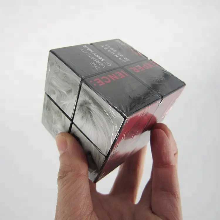 Cubo mágico de plástico magnético para crianças, design personalizado da foto, presentes de natal, quebra-cabeça