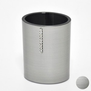 Rhinestone Decoratopn 4 pcs Silver Bathroom Accessory Kit - Product Image 4